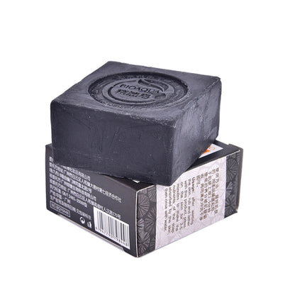 Natural Organic Herbal Essential Black Bamboo Oil Soap Whitening Handmade Soap Skin Remove Acne Deep Cleansing Face Hair Care