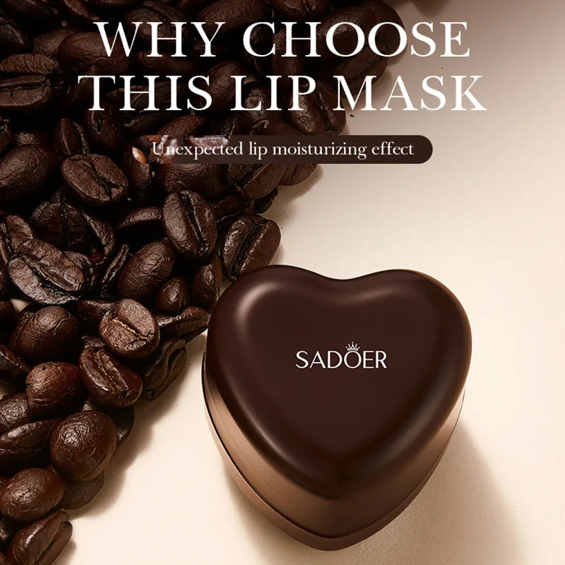 SADOER Coffee Moisturizing Lip Mask for Lip skin Care Fade Lip Lines Hydrating Nourishing Lip Patches Lips Plumper