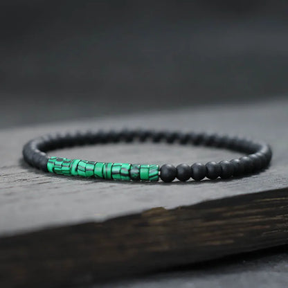 New Minimalist 4mm Bead Bracelet Unisex Emperor Onyx Small Stone Braclet Meditation Yoga Strand Braslet Couple Brazalete Pulsera