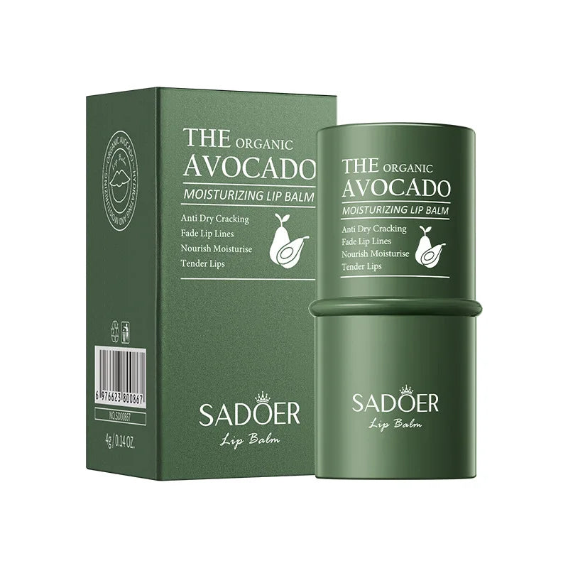 SADOER Avocado Moisturizing lipstick Plump Lips Nourishing Hydrating Lip Balm Lips Plumper Beauty Lips Skin Care Products