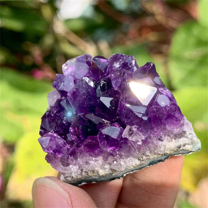 Natural Amethyst ore raw stone Purple Crystals Cluster Druzy Geode Mineral Rock Healing Quartz Point Energy Wand Crafts