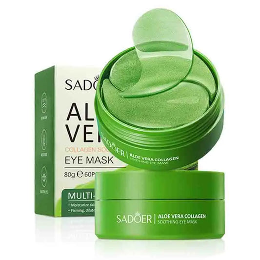 60pcs Aloe Vera Collagen Eye Mask Anti Dark Circles Removal Eyes Bags Moisturizing Firming Eye Patches Eyes Skin Care Products