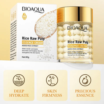 BIOAQUA White Rice Raw Pulp Face Cream Facial Moisturizing Brightening Firming Hydrating Day Creams Facial Cream Face Skin Care