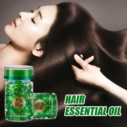 Smooth Hair Oil Capsule Hair Serum Leave-in Anti Frizz Conditioner Repairs Dry, Damaged Hair Treatment Nourishing Hair Care