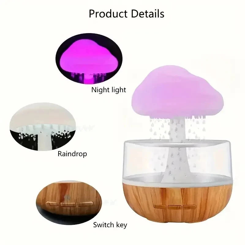 Xiaomi RainCloud Mood Humidifier: Color-Changing Essential Oil Lamp with Raindrop Atmosphere