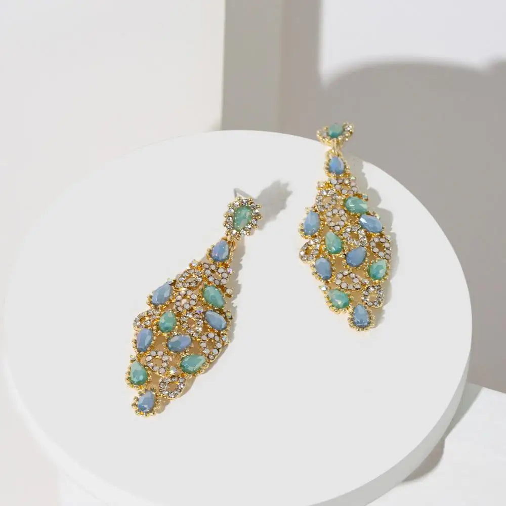 OSHUER High Quality Handmade Crystal Rhinestone Drop Earring for Women