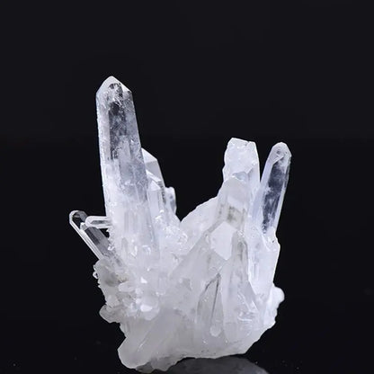 Natural White Crystal Custer Primitive Stone Crystal Flower Mineral Specimen Piece High Penetration Healing Stone Home Deco