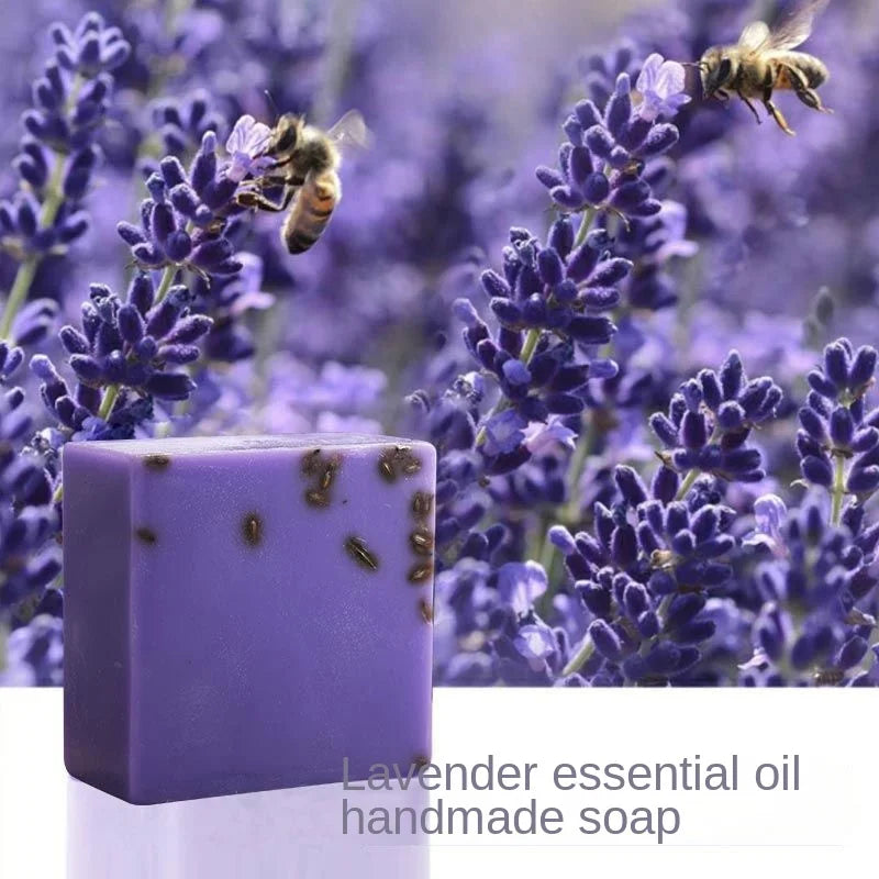 Lavender Anti-Acne Handmade Soap Face Shower Cleansing Essential Oil Control Student Anti-Mite