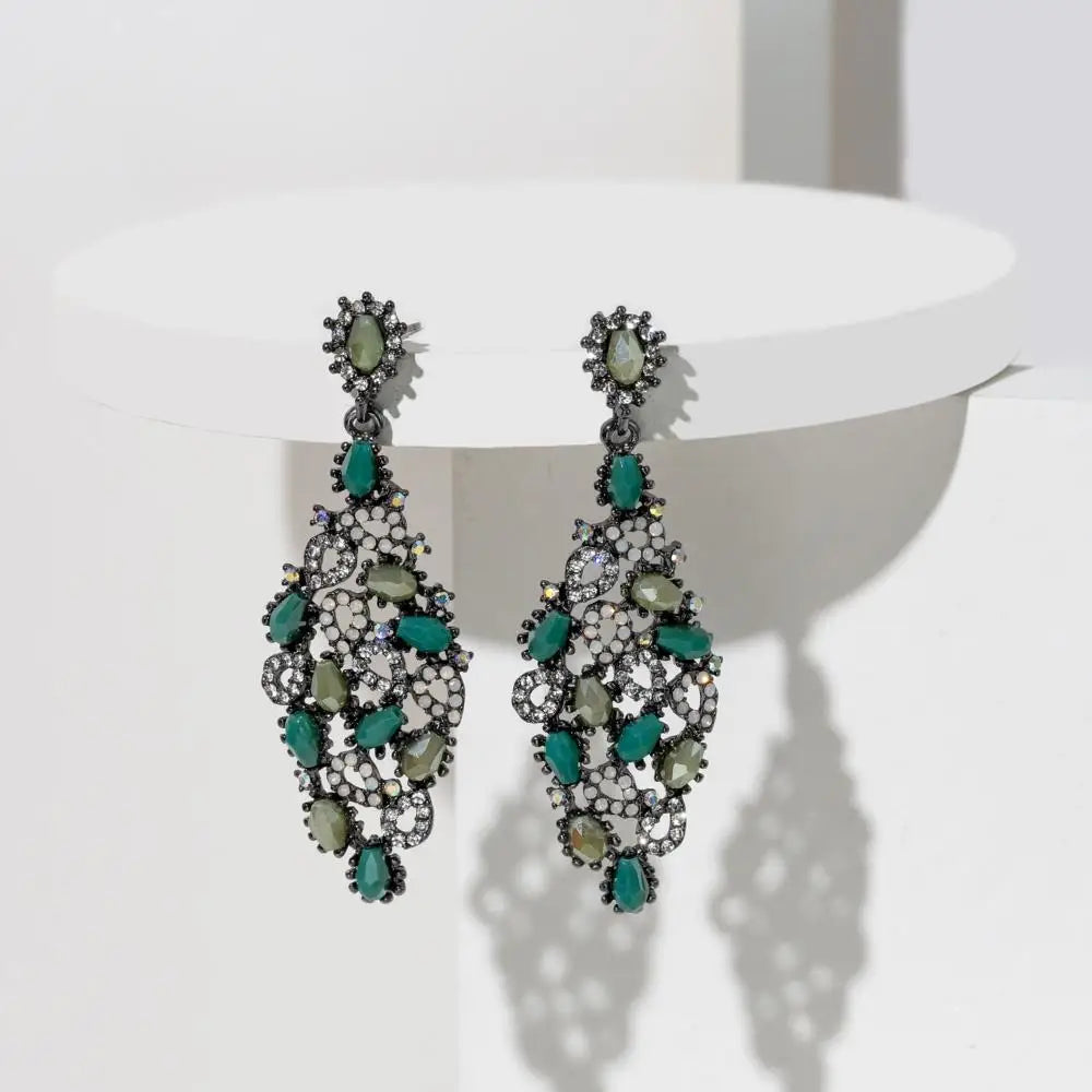 OSHUER High Quality Handmade Crystal Rhinestone Drop Earring for Women