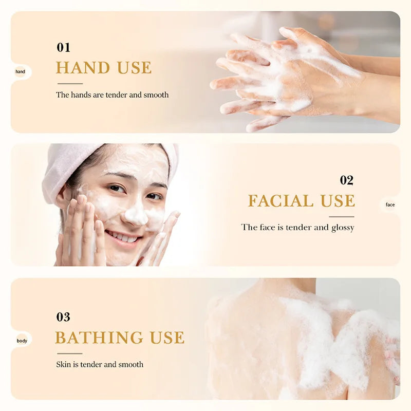 BIOAOUA Handmade Rice Soap Rice Puree Essence Bath Body Hydrating Oil Control Facial Cleansing Care Whitening Moisturizing Tools