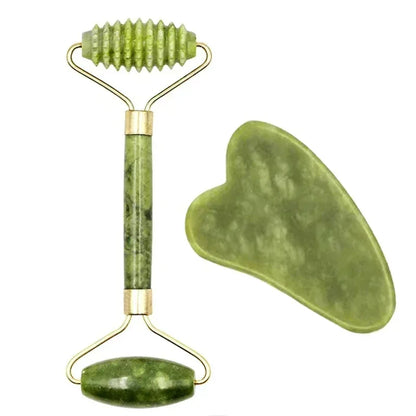 Natural Jade Roller Face Gua Sha, Natural Stone, Body Neck Massager, Acupoint, Eye Care Spa Massage Tools Massage Visage Lifting