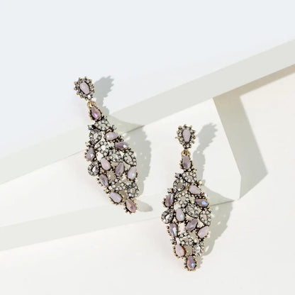 OSHUER High Quality Handmade Crystal Rhinestone Drop Earring for Women