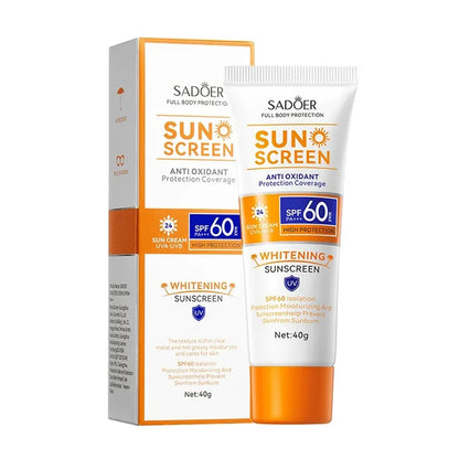 SAODER Spf 60+ Sunscreen For Face Body Sun Block Creams Sweat Proof Refreshing Non Greasy Solar Blocker Protector Sun Cream