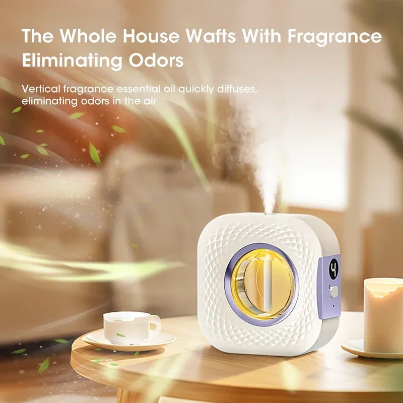 Smart Aroma Diffuser Air Purifier Digital Display Plant Essential Oils 4 Gears Wall Mount Tabletop USB Charging Living Room