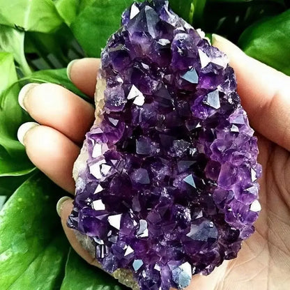 Natural Amethyst ore raw stone Purple Crystals Cluster Druzy Geode Mineral Rock Healing Quartz Point Energy Wand Crafts