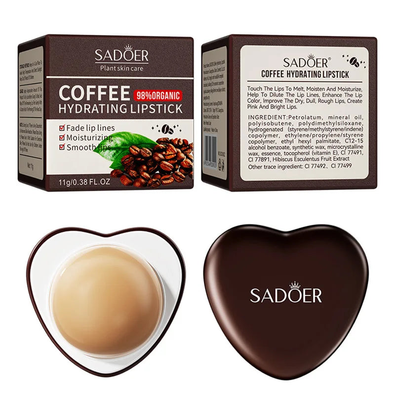 SADOER Coffee Moisturizing Lip Mask for Lip skin Care Fade Lip Lines Hydrating Nourishing Lip Patches Lips Plumper