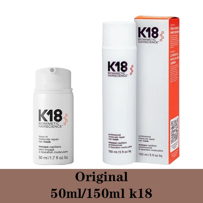 K18 Original Hair Treatment Leave-In Conditioner Molecular Repair Dry Hair 4 Minutes To Reverse Hair Damage Moisturize Hair Mask