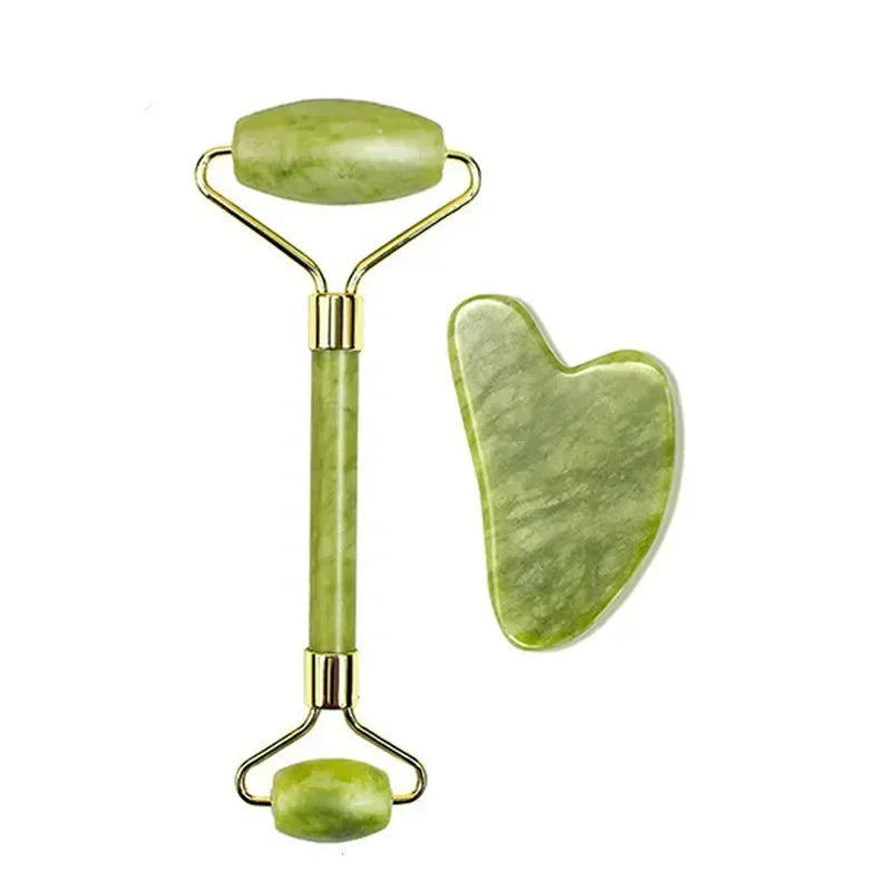 Natural Jade Roller Face Gua Sha, Natural Stone, Body Neck Massager, Acupoint, Eye Care Spa Massage Tools Massage Visage Lifting