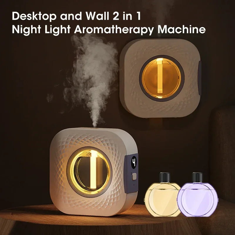 Smart Aroma Diffuser Air Purifier Digital Display Plant Essential Oils 4 Gears Wall Mount Tabletop USB Charging Living Room