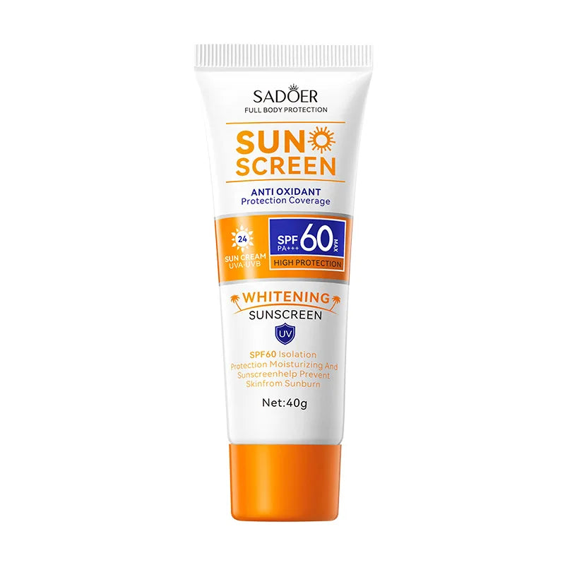 SAODER Spf 60+ Sunscreen For Face Body Sun Block Creams Sweat Proof Refreshing Non Greasy Solar Blocker Protector Sun Cream