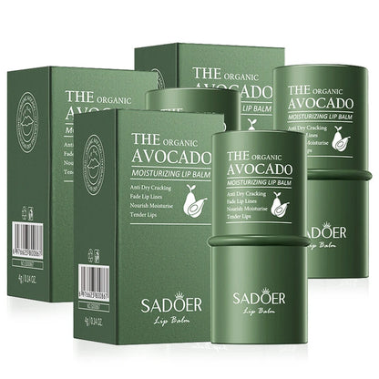 SADOER Avocado Moisturizing lipstick Plump Lips Nourishing Hydrating Lip Balm Lips Plumper Beauty Lips Skin Care Products