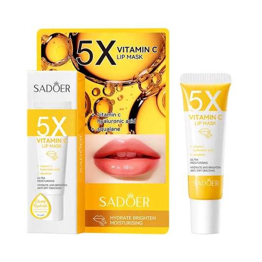 SADOER Vitamin C Moisturizing Lip Mask Plump Lips Nourishing Hydrating Lip Balm Lip Plumper Lipstick for Beauty Lips Skin Care