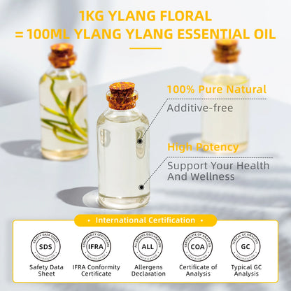 HIQILI 100ML Ylang Ylang Essential Oils for Diffuser/Humidifier/Massage/Aromatherapy  Aromatic Oil for Candle/Soap Making