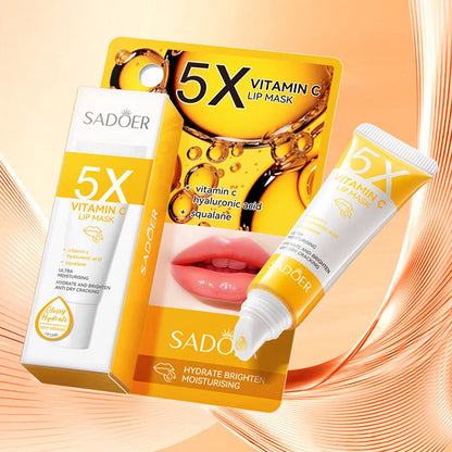 SADOER Vitamin C Moisturizing Lip Mask Plump Lips Nourishing Hydrating Lip Balm Lip Plumper Lipstick for Beauty Lips Skin Care