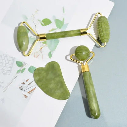 Natural Jade Roller Face Gua Sha, Natural Stone, Body Neck Massager, Acupoint, Eye Care Spa Massage Tools Massage Visage Lifting