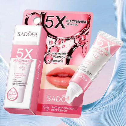 SADOER Vitamin C Moisturizing Lip Mask Plump Lips Nourishing Hydrating Lip Balm Lip Plumper Lipstick for Beauty Lips Skin Care