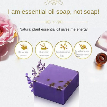 Lavender Anti-Acne Handmade Soap Face Shower Cleansing Essential Oil Control Student Anti-Mite