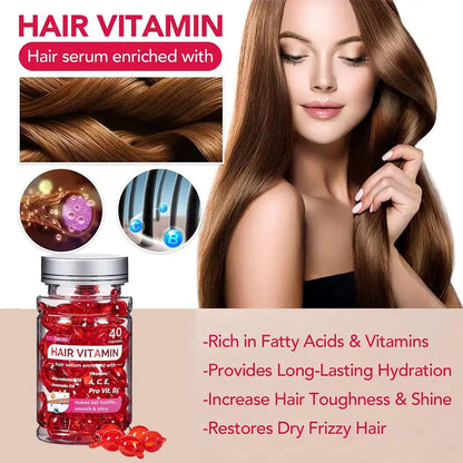 Leave-in Hair Care Oil Moroccan Argan Oil Hair Capsule Care Essence Moisturizing With Keratin Hair Conditioner For Damaged Hair