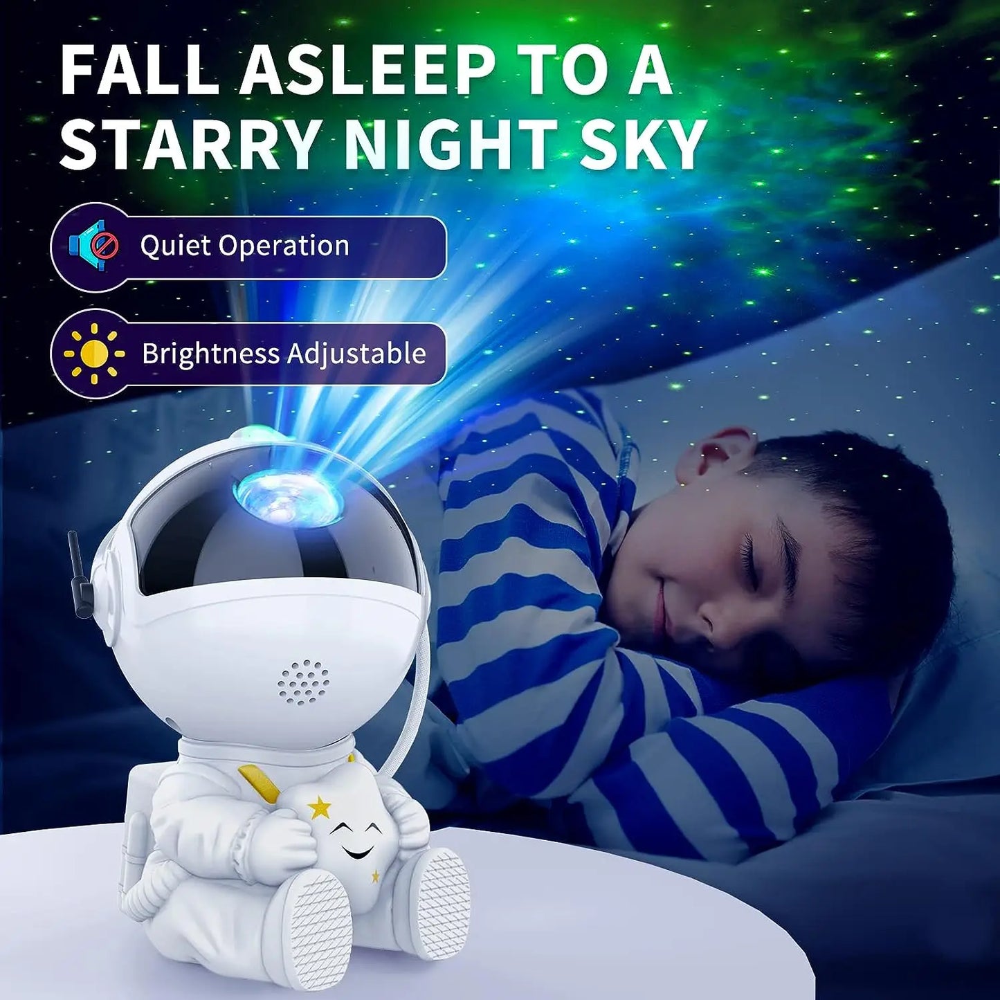 Cosmic Explorer Astronaut Star Projector: Starry Sky & Nebula Ceiling Lamp